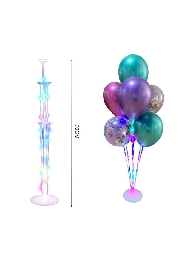 Balon Standı 7li 70 cm Led Işıklı
