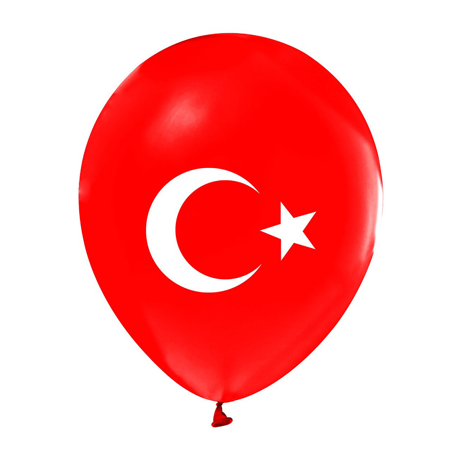 Çepeçevre Türk Bayrağı Baskılı Balon 10'lu Paket