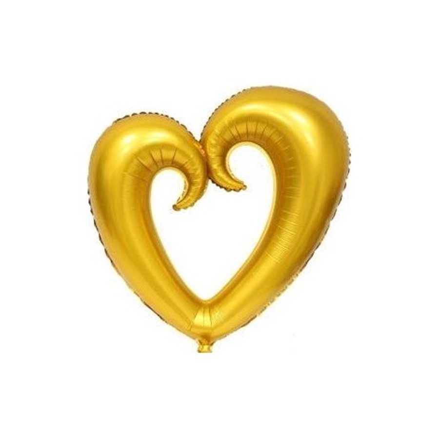 Folyo Balon İçi Boş Kalp Gold