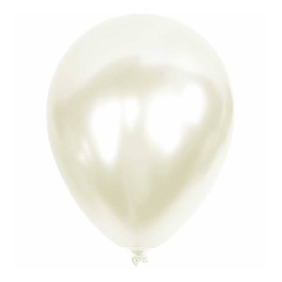 Metalik Beyaz Balon 10'lu Paket